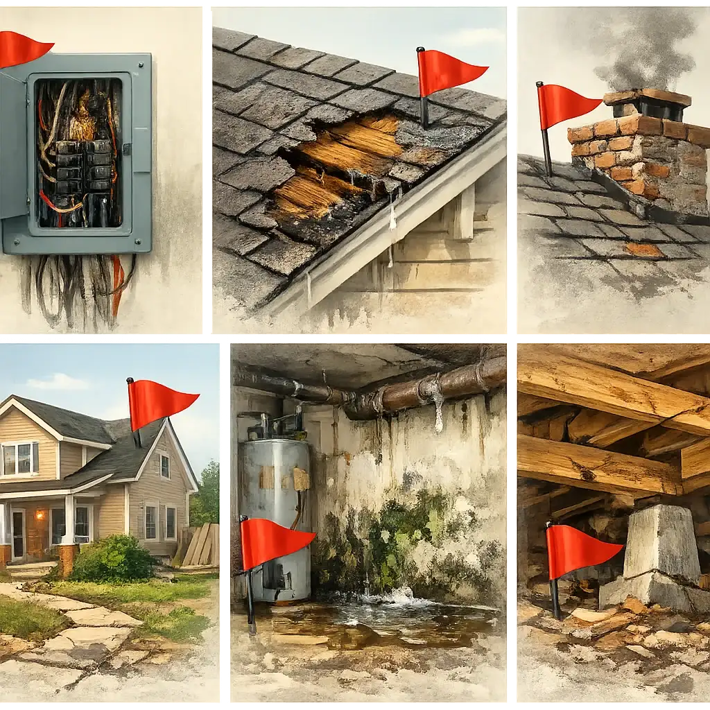 Visual guide to water ingress and special levy warning signs for British Columbia property buyers