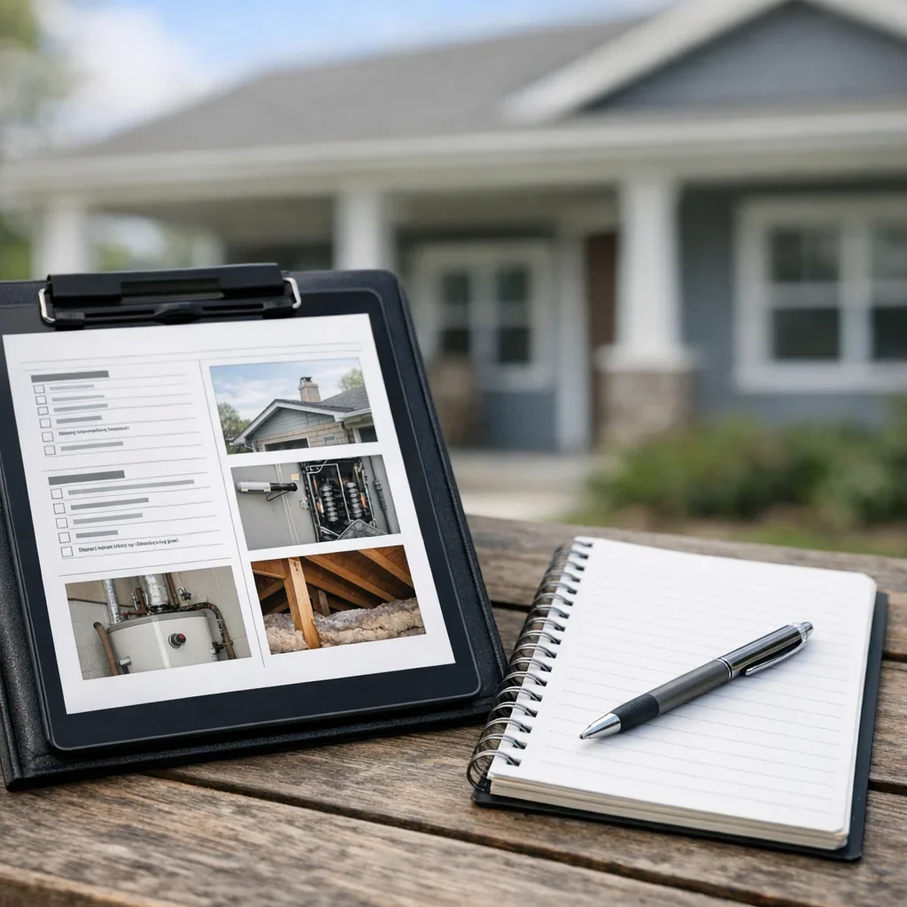 Inspection report and notebook prepared for homebuyer review