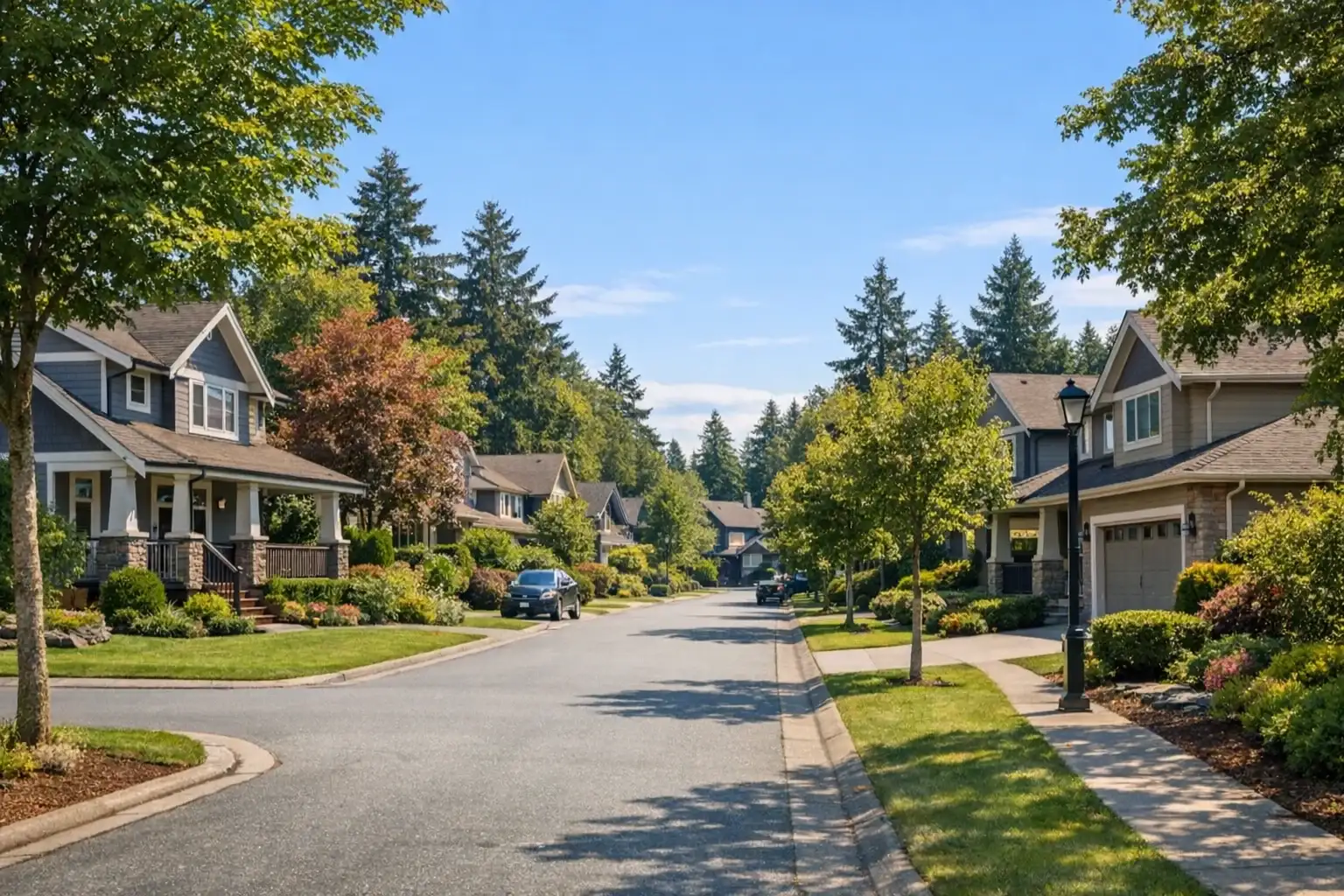 Residential homes in Langley, British Columbia, within ENG Inspections' service area