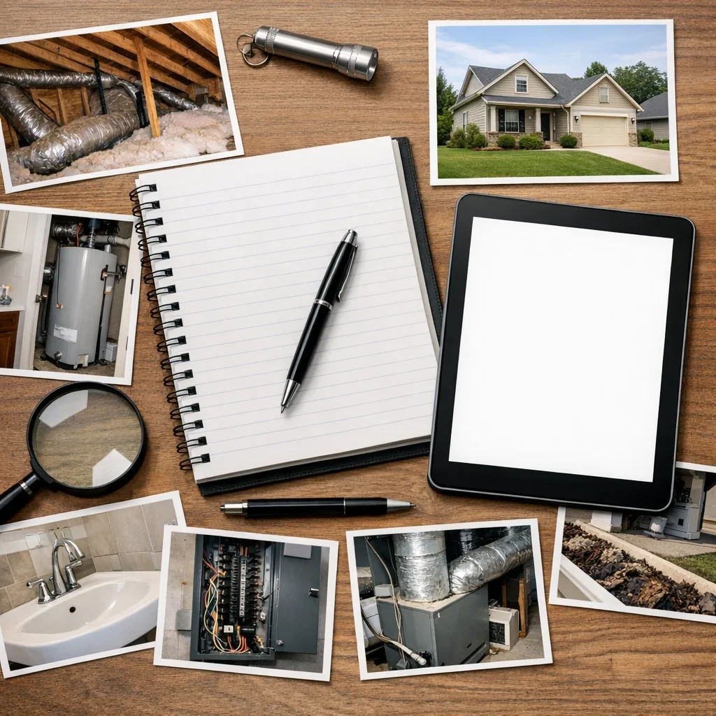 Photo-supported notes and documents for home maintenance inspection information