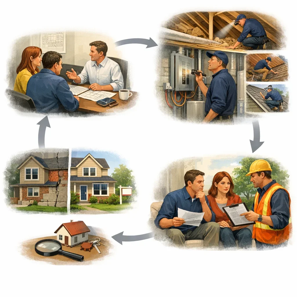 Visual guide to moisture investigation buyer checklist for British Columbia property buyers