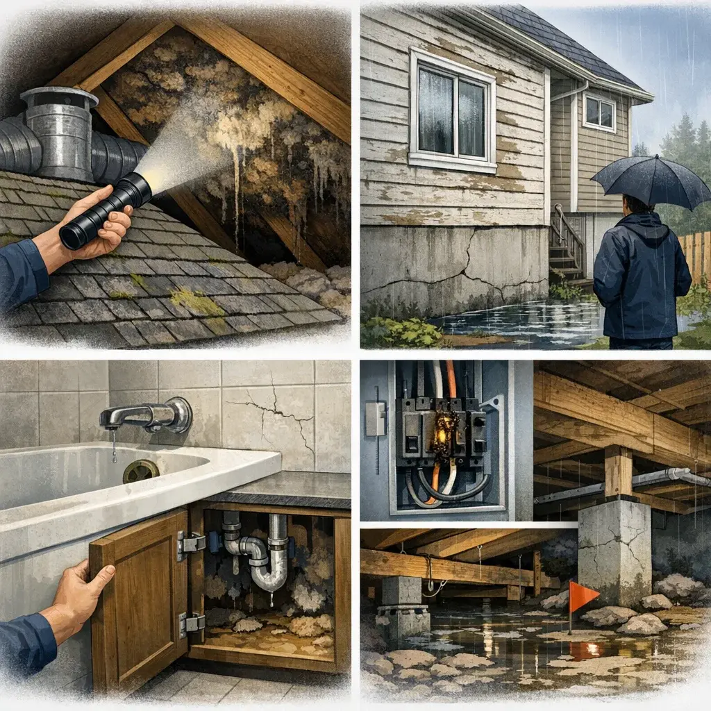 Visual guide to clues that call for follow for British Columbia property buyers