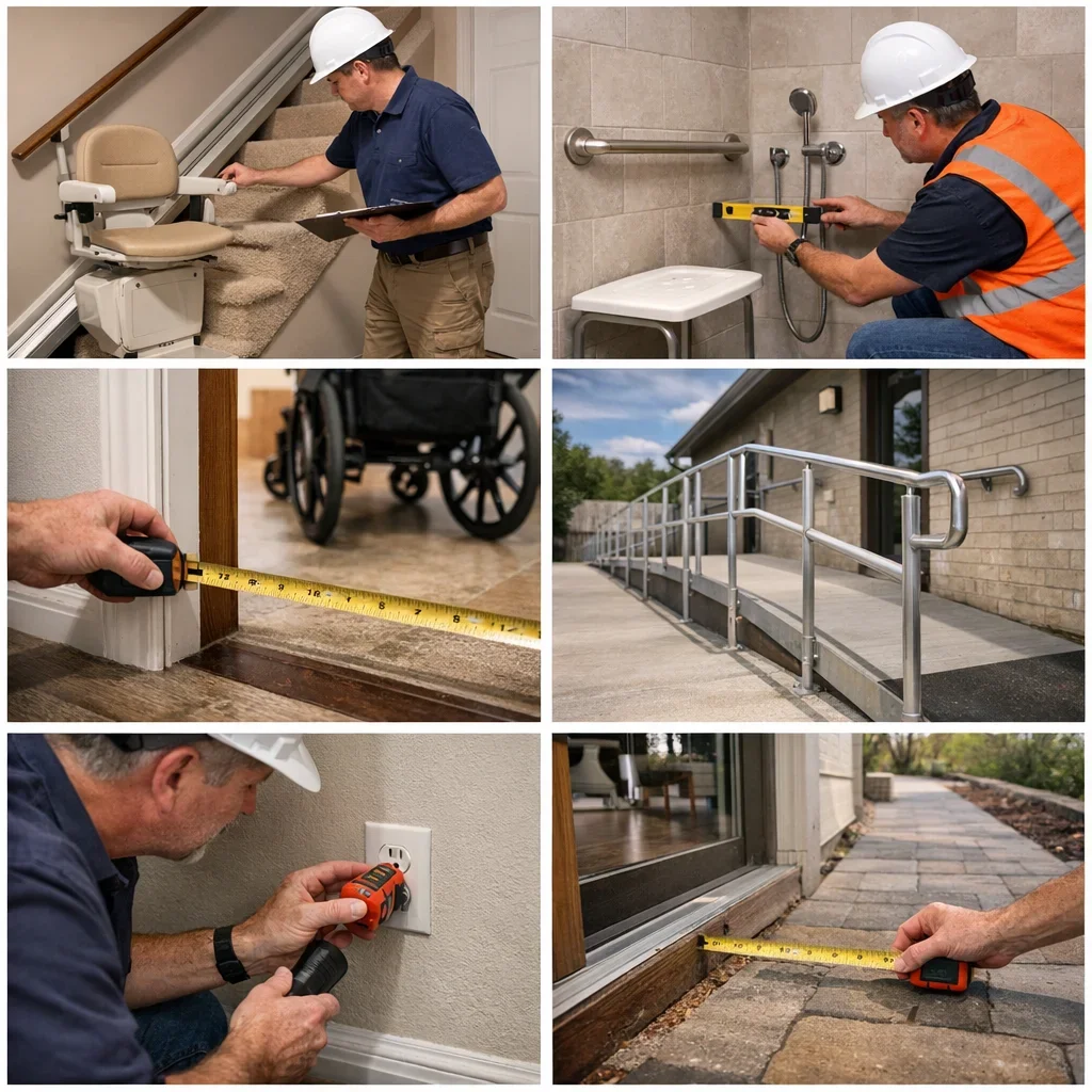 Accessible building features considered during pre-listing home inspections for sellers