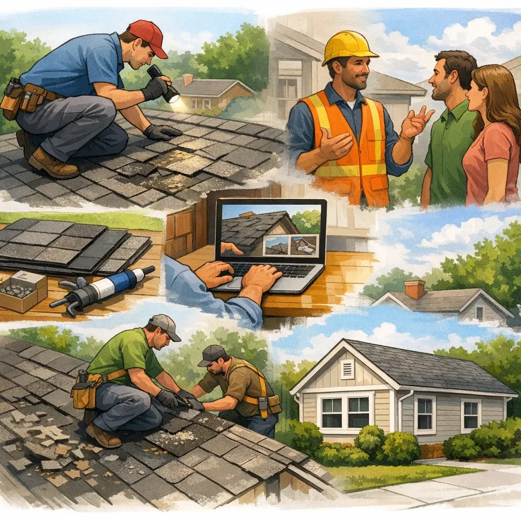 Visual guide to roof inspection specialist follow up for British Columbia property buyers