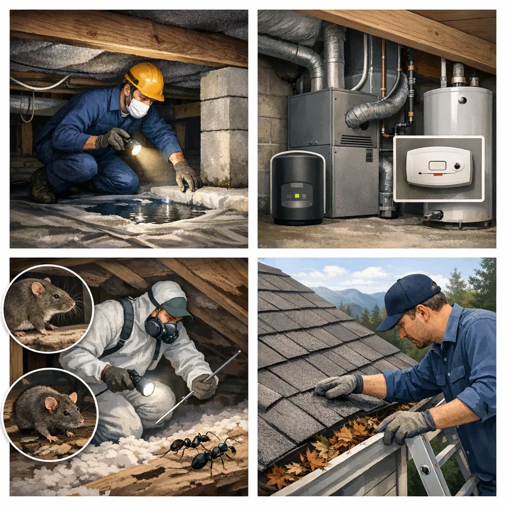 Visual guide to safety specialist and maintenance items for British Columbia property buyers