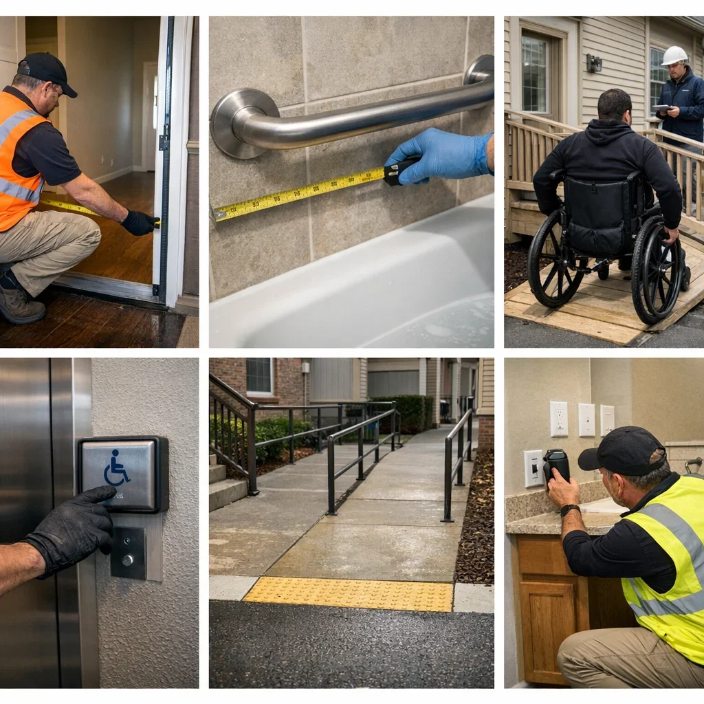 Accessible building features considered during townhouse & townhome inspections