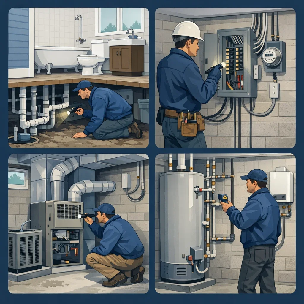 Visual guide to plumbing electrical and heating for British Columbia property buyers