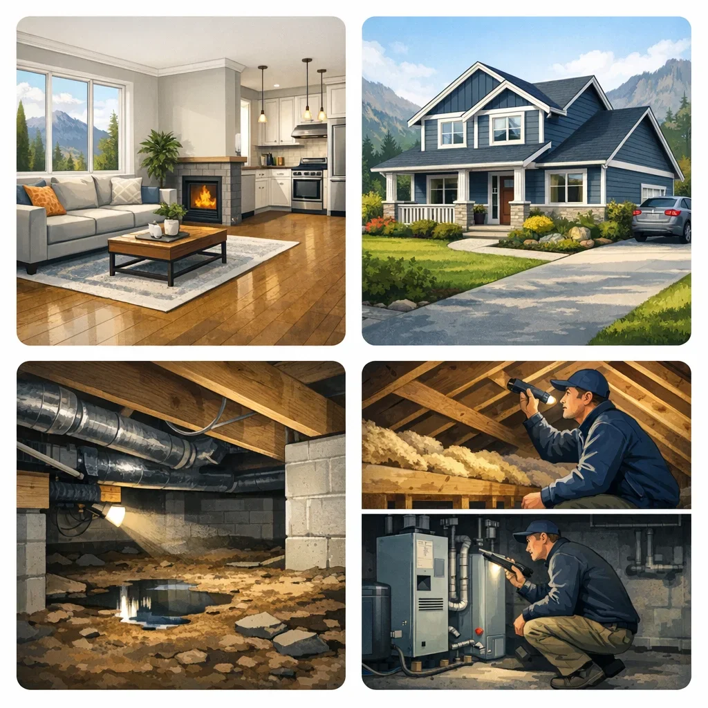 Visual guide to visible versus hidden areas for British Columbia property buyers